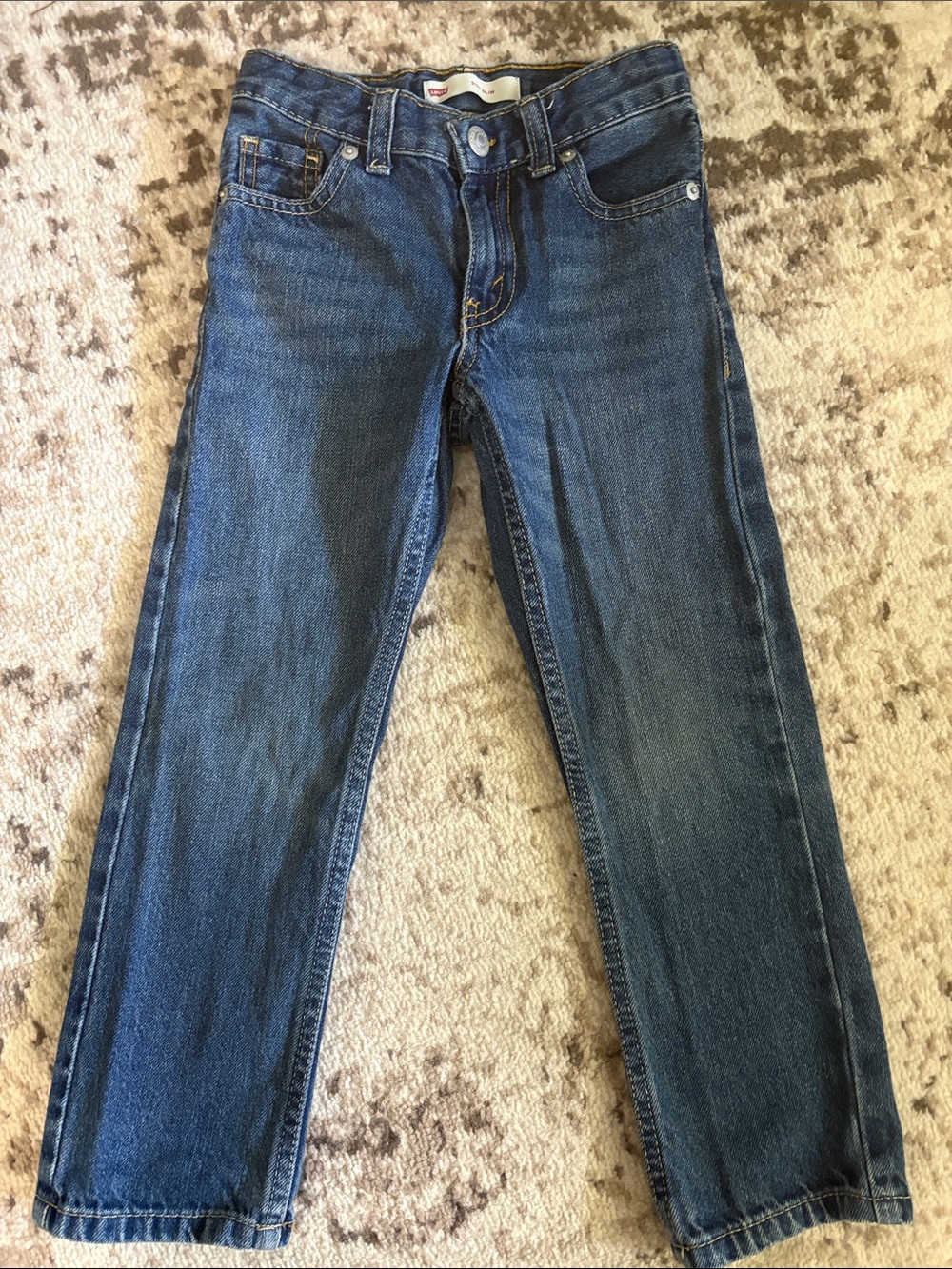 Boys Levi's 511 Slim Straight Jeans in Dark Blue Wash